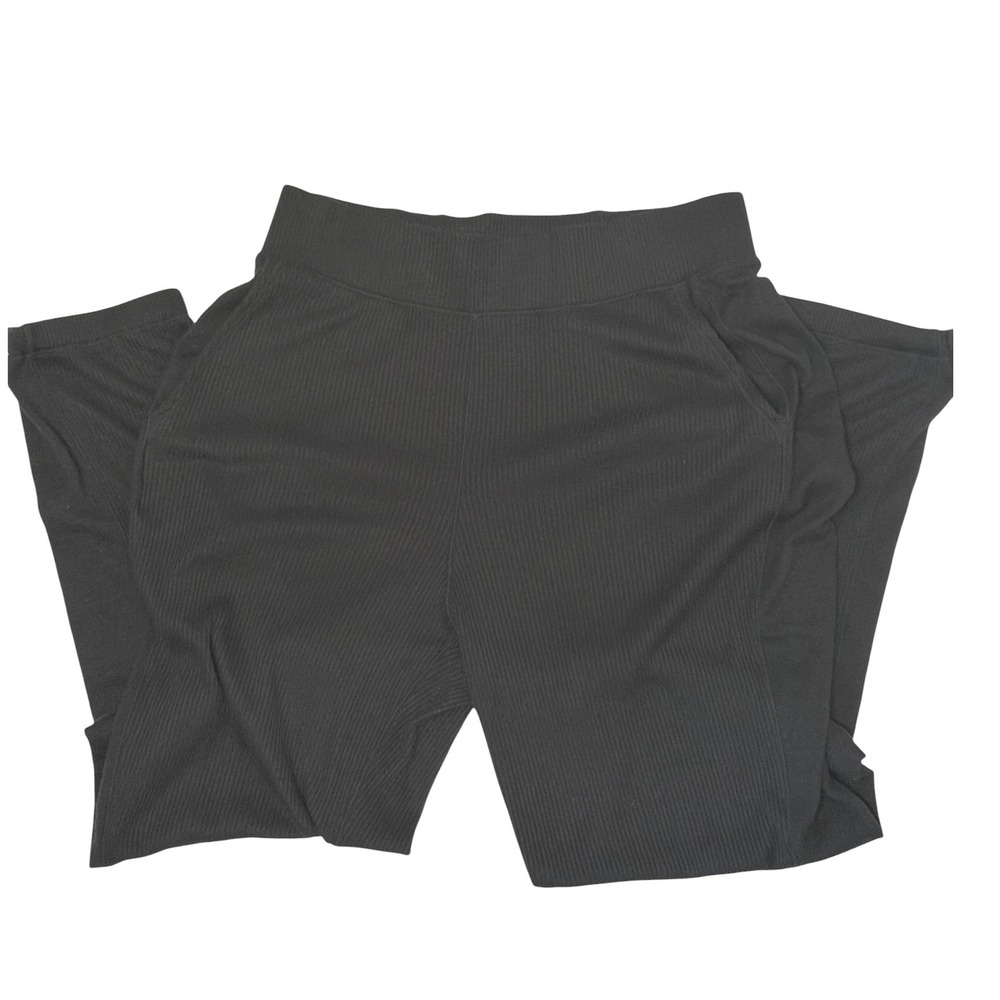Rag & Bone Black Ribbed Knit Lounge Pants Elastic Waist Joggers‎ with Pockets M
